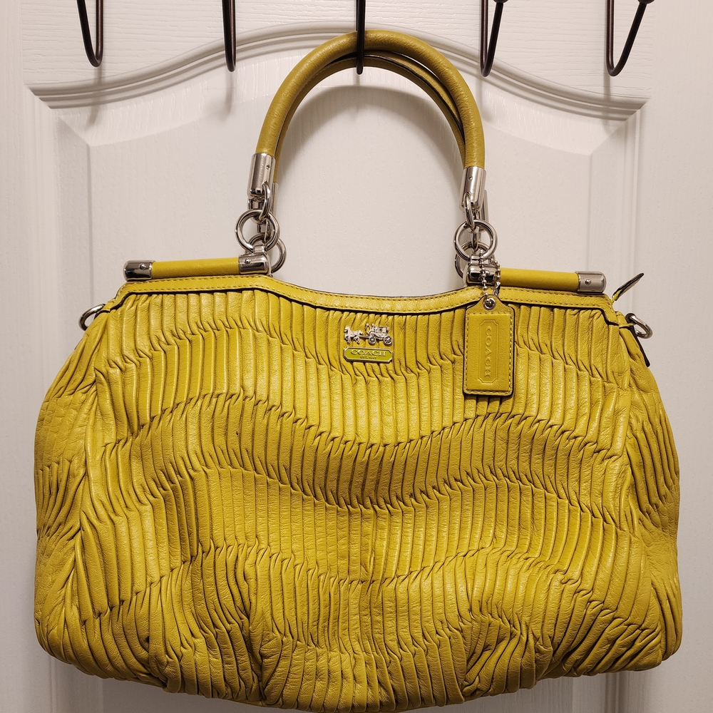 Coach Yellow Leather Women's Bag